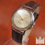 画像2: セイコー SEIKO マーベル 希少な19石赤機械 彫りインデックスの2トーンダイヤル SSケース 手巻き (2)
