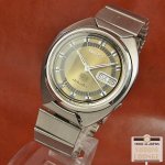 画像2: セイコー SEIKO アドバン イエローダイヤル 希少なメモリとロゴ入りのオリジナル3面カットガラス仕様 21石 オートマチック 専用ブレス装着 (2)