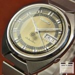 画像9: セイコー SEIKO アドバン イエローダイヤル 希少なメモリとロゴ入りのオリジナル3面カットガラス仕様 21石 オートマチック 専用ブレス装着 (9)