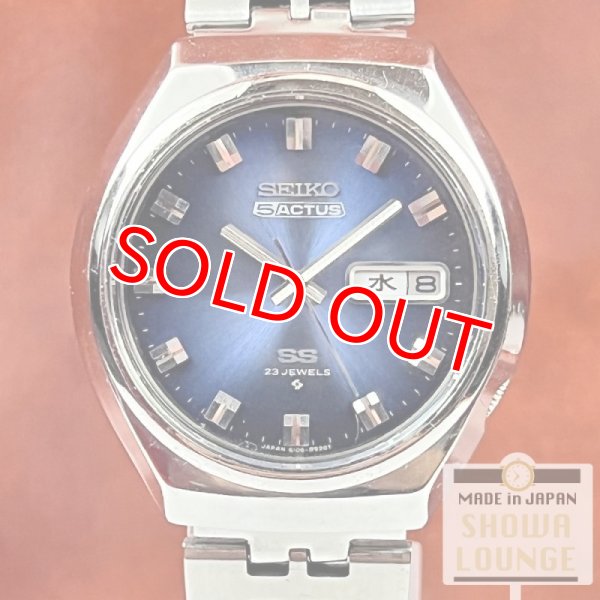 セイコー ファイブアクタス SS メタリックブルーダイヤル 6106-8680 オートマチック 専用ブレス装着 1974年 SEIKO 5 ACTUS  OH済