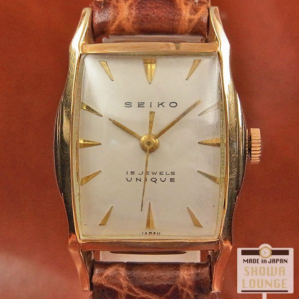 LA MARQUE腕時計14K GOLD 14金手巻きスイス製2針スモセコ角形
