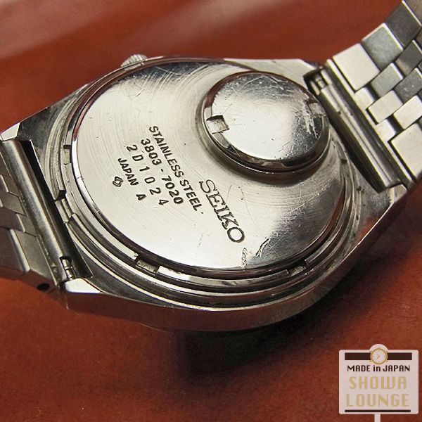 セイコー 腕時計 3803-7060 カットガラス デイデイト シルバー金具 