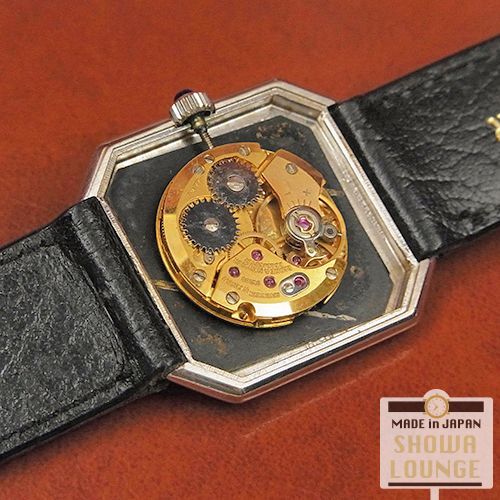 ボーム&メルシェ 18KWG 金無垢 1970年代頃の手巻き時計 黒文字盤 2針 