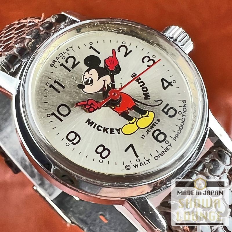 お買い得 1970年代 ミッキーマウス 機械式手巻き 腕時計 BRADLEY 