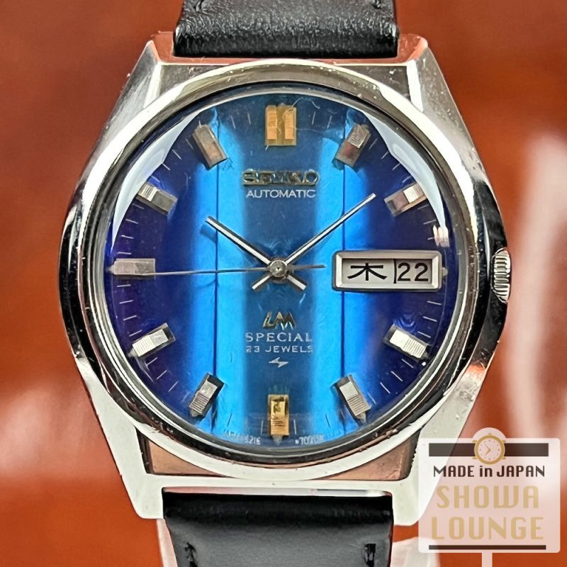 セイコー ロードマチック スペシャル ブルーダイヤル 5206-6080 オートマチック 1971年製 新品ガラス SEIKO LOAD MATIC  SPECIAL 2022年5月OH